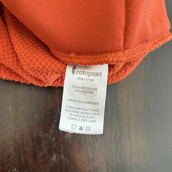 Cotopaxi Abrazo 1/2 Zip Fleece Pullover Womens XL Pocket Colorblock Orange Pink - Picture 7 of 8